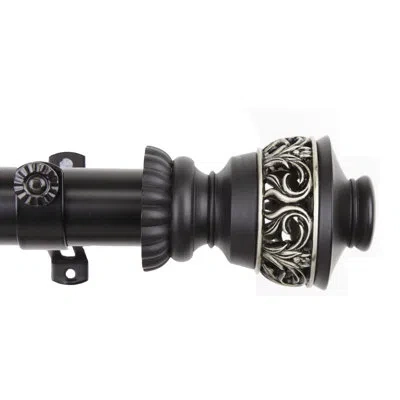 Rod Desyne Lattice Single Curtain Rod In Black