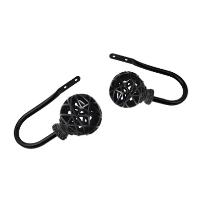 Rod Desyne Leanette 2-pc. Curtain Holdback In Black