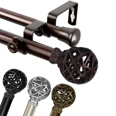Rod Desyne Leanette Double Curtain Rod In Silver