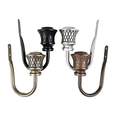 Rod Desyne Lennart 2-pc. Curtain Holdback In Silver