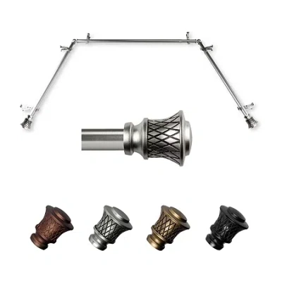 Rod Desyne Lennart Bay Window Rod In Silver