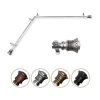Rod Desyne Lennart Corner 3/4 In Adjustable Curtain Rod In Silver