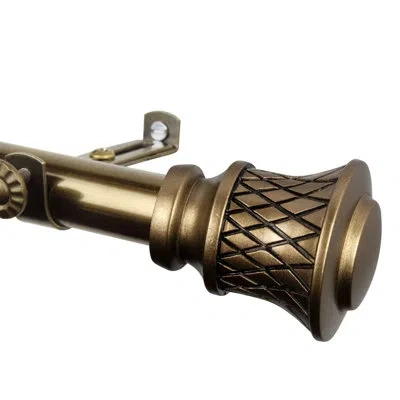 Rod Desyne Lennart Curtain Rod 3/4 Inch Dia In Antique Brass