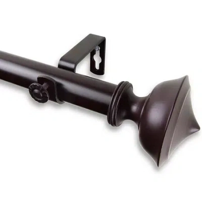 Rod Desyne Leopold 1" Adjustable Curtain Rod In Brown