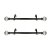 Rod Desyne Linden 1 In Adjustable Side Curtain Rod In Black