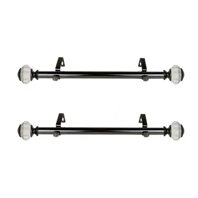Rod Desyne Linden 1 In Adjustable Side Curtain Rod In Black