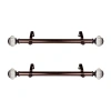 Rod Desyne Linden 1 In Adjustable Side Curtain Rod In Brown