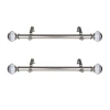 Rod Desyne Linden 1 In Adjustable Side Curtain Rod In Silver