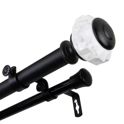 Rod Desyne Linden Double Curtain Rod In Black