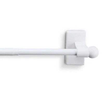 Rod Desyne Magnetic 1/2 In Curtain Rod (28-48") In White