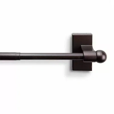 Rod Desyne Magnetic 7/16" Single Curtain Rod In Brown