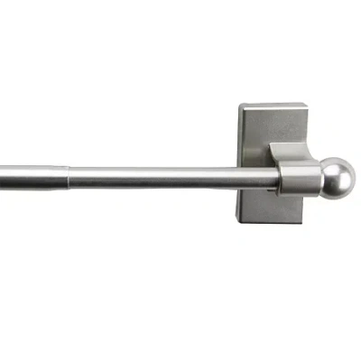 Rod Desyne Magnetic 7/16" Single Curtain Rod In Silver