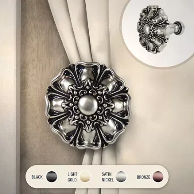 Rod Desyne Malinda 2-pc. Curtain Holdback In Silver