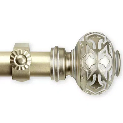 Rod Desyne Maple 1 In Adjustable Curtain Rod In Yellow