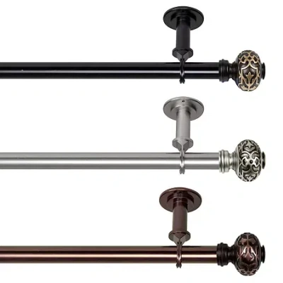 Rod Desyne Maple Ceiling Curtain Rod In Silver