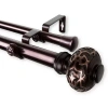 Rod Desyne Maple Double Curtain Rod In Brown