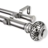 Rod Desyne Maple Double Curtain Rod In Silver