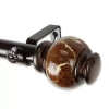 Rod Desyne Marble 1 In Adjustable Curtain Rod In Brown