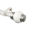 Rod Desyne Marble 1 In Adjustable Curtain Rod In White