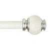 Rod Desyne Marble 1 In Adjustable Curtain Rod In White