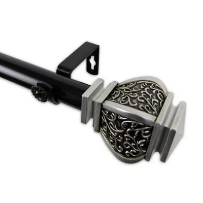 Rod Desyne Margot 1" Adjustable Curtain Rod In Black