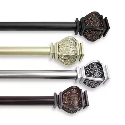 Rod Desyne Margot 1" Adjustable Curtain Rod In Brown