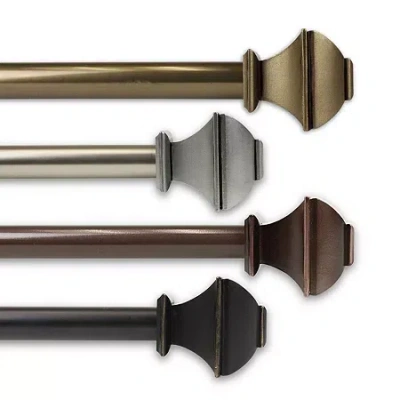Rod Desyne Marion 3/4 In Adjustable Curtain Rod In Black