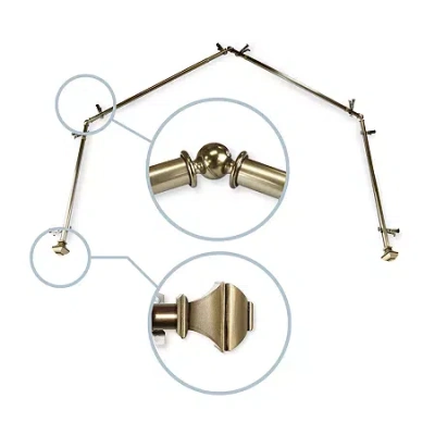 Rod Desyne Marion 4 Sided Bay Window Rod In Sand