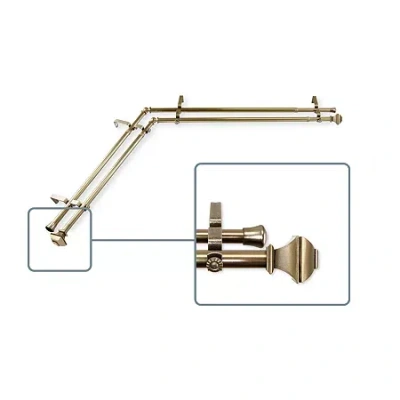 Rod Desyne Marion Corner Double Curtain Rod In Sand