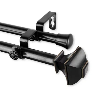 Rod Desyne Marion Double Curtain Rod In Black