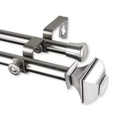 Rod Desyne Marion Double Curtain Rod In Silver
