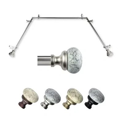Rod Desyne Merlyn Bay Window Rod In Silver