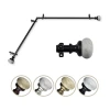 Rod Desyne Merlyn Corner 3/4 In Adjustable Curtain Rod In Black