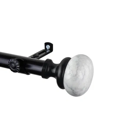 Rod Desyne Merlyn Curtain Rod 3/4 Inch Dia In Black