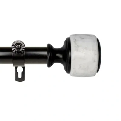 Rod Desyne Morton 1 In Adjustable Curtain Rod In Black