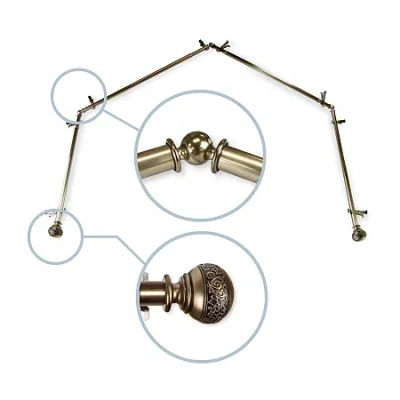 Rod Desyne Naomi 4 Sided Bay Window Rod In Sand