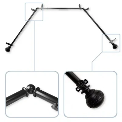 Rod Desyne Naomi Bay Window Rod In Black