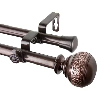 Rod Desyne Naomi Double Curtain Rod In Brown