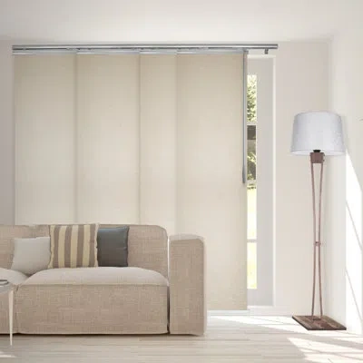 Rod Desyne Nile 4-panel Single Rail Blackout Panel Track Extendable 48"-88"w X 94"h, Panel Width 23.5" In Satin Nickel