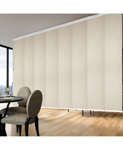 Rod Desyne Nile Blind 8-panel Double Rail Panel Track Extendable 130"-175"w X 94"h, Panel Width 23.5" In White