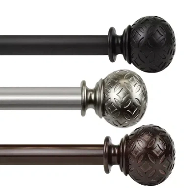Rod Desyne Odelia 1 In Adjustable Curtain Rod In Black