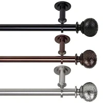 Rod Desyne Odelia Ceiling Curtain Rod In Black