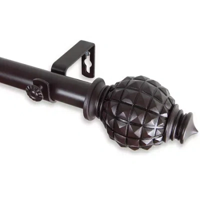 Rod Desyne Opal 1" Adjustable Curtain Rod In Brown