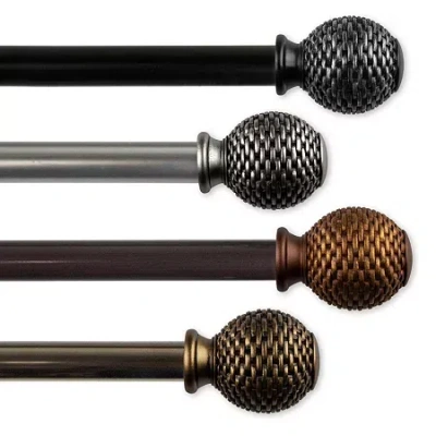 Rod Desyne Ozana 3/4 In Adjustable Curtain Rod In Brown