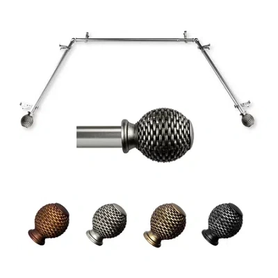 Rod Desyne Ozana Bay Window Rod In Silver