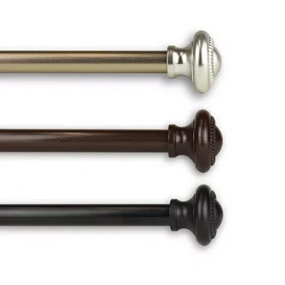 Rod Desyne Pennant 7/16" Single Curtain Rod In Silver