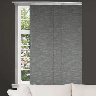 Rod Desyne Pine 3-panel Single Rail Blackout Panel Track Extendable 36"-66"w X 94"h, Panel Width 23.5" In Satin Nickel