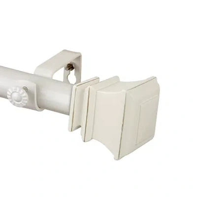 Rod Desyne Pineda 1 In Adjustable Curtain Rod In White