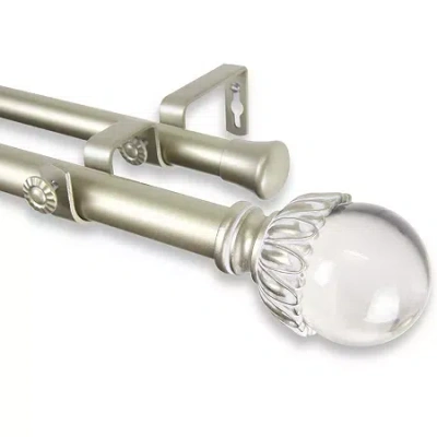 Rod Desyne Pixie 1" Adjustable Double Curtain Rod In Yellow