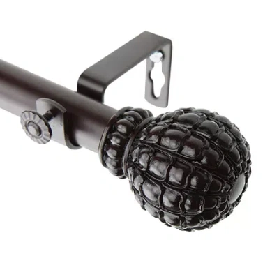 Rod Desyne Pod 1" Adjustable Curtain Rod In Brown